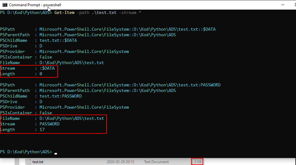 ADS PowerShell Example